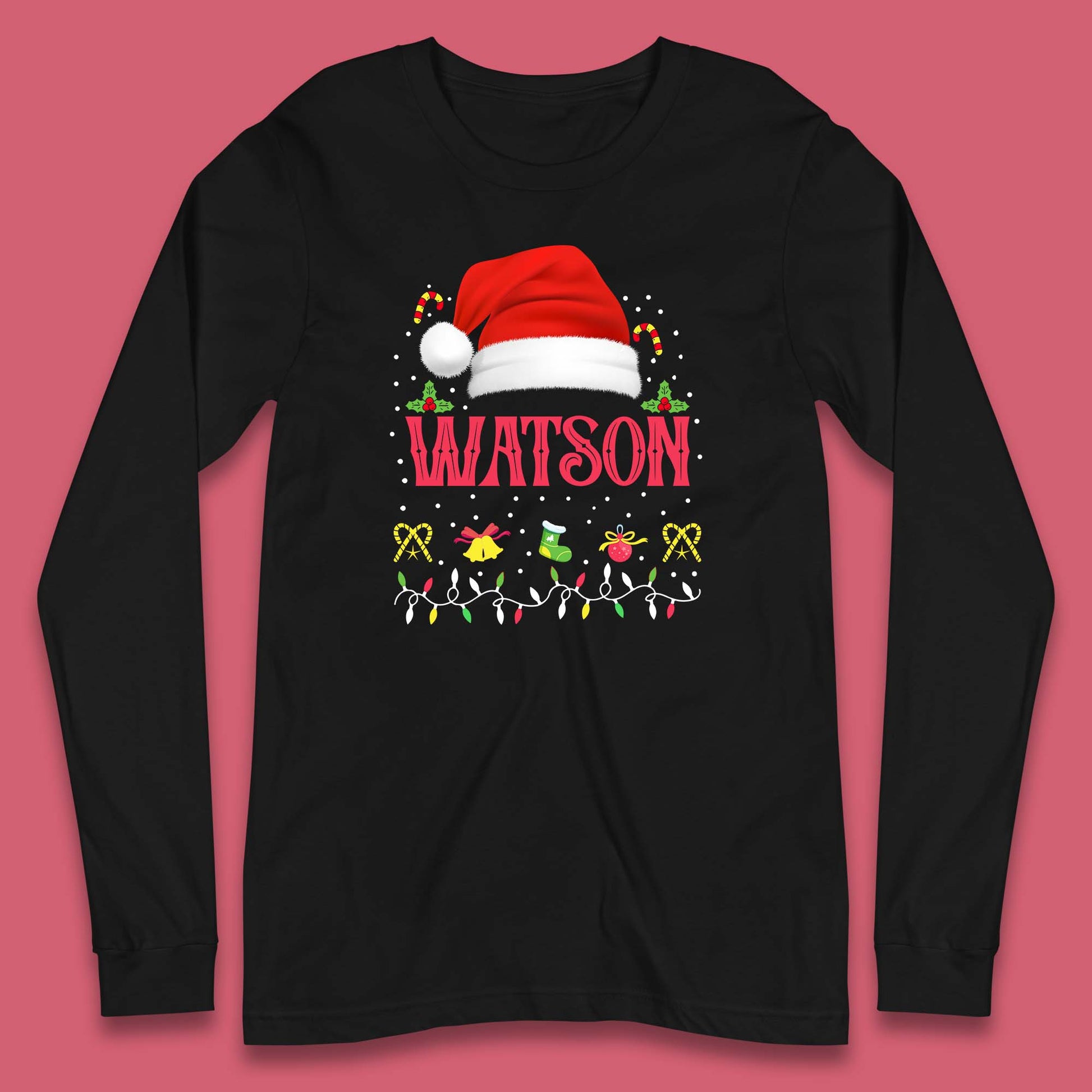 christmas santa claus hat long sleeve t shirt