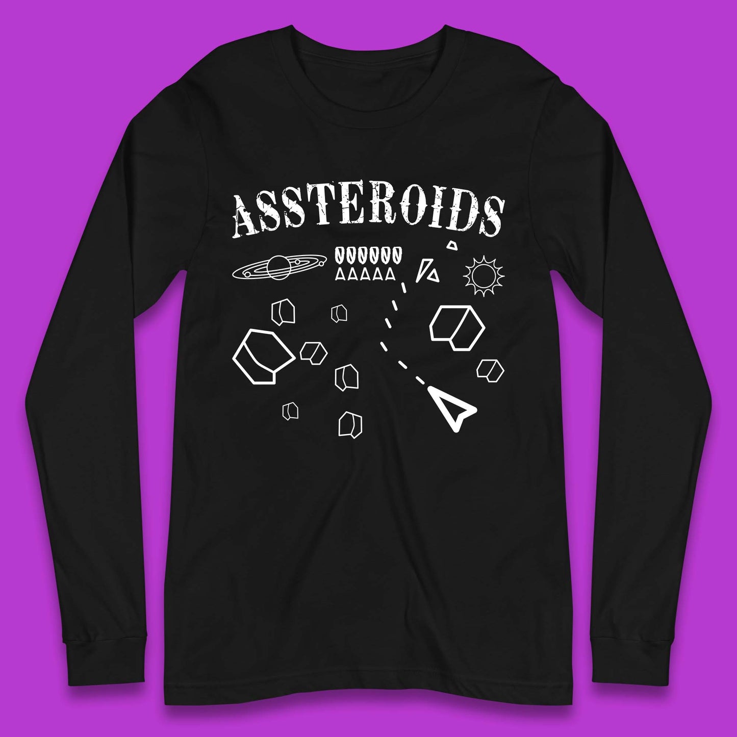 Assteroids Video Game Long Sleeve T-Shirt