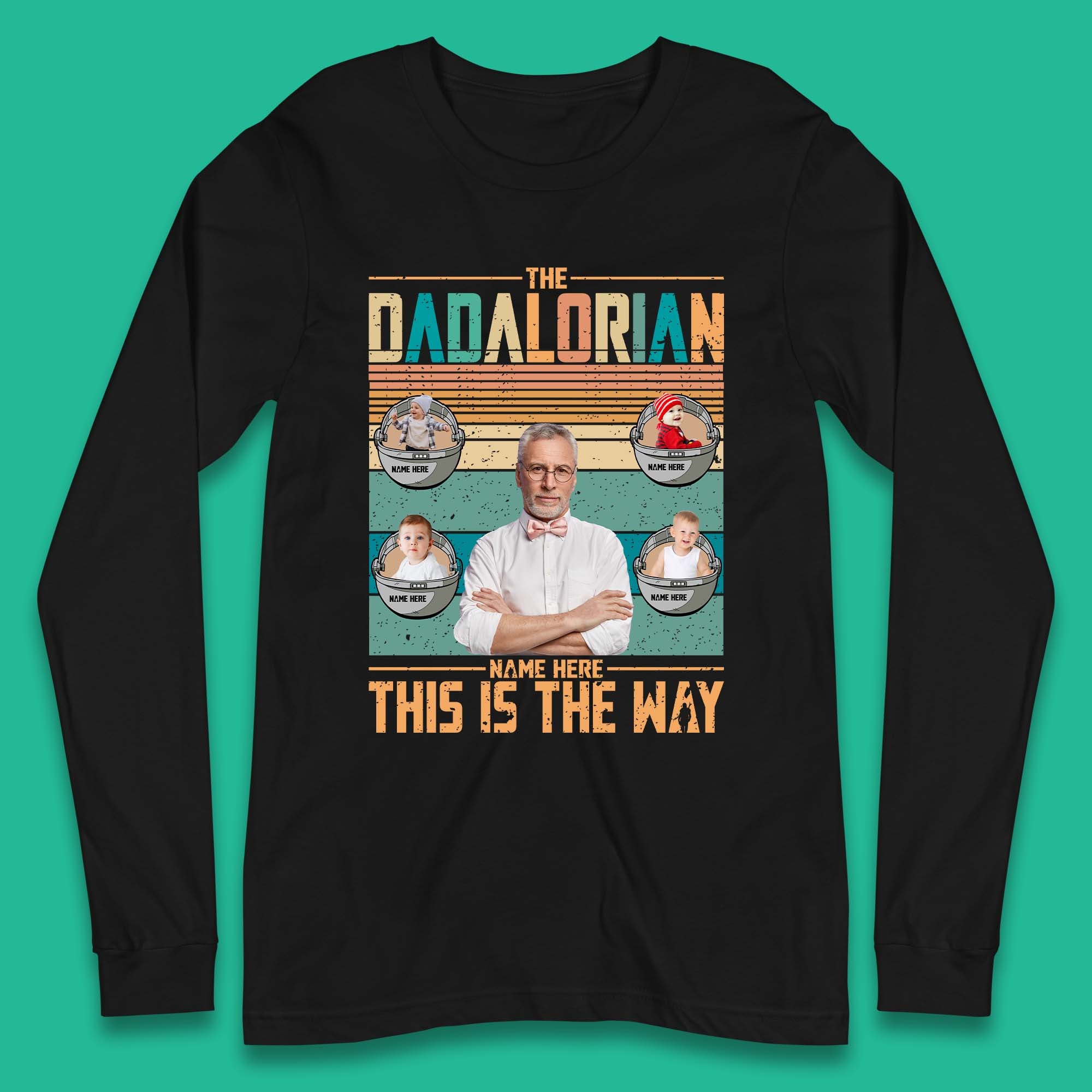 Personalised The Dadalorian Long Sleeve T-Shirt