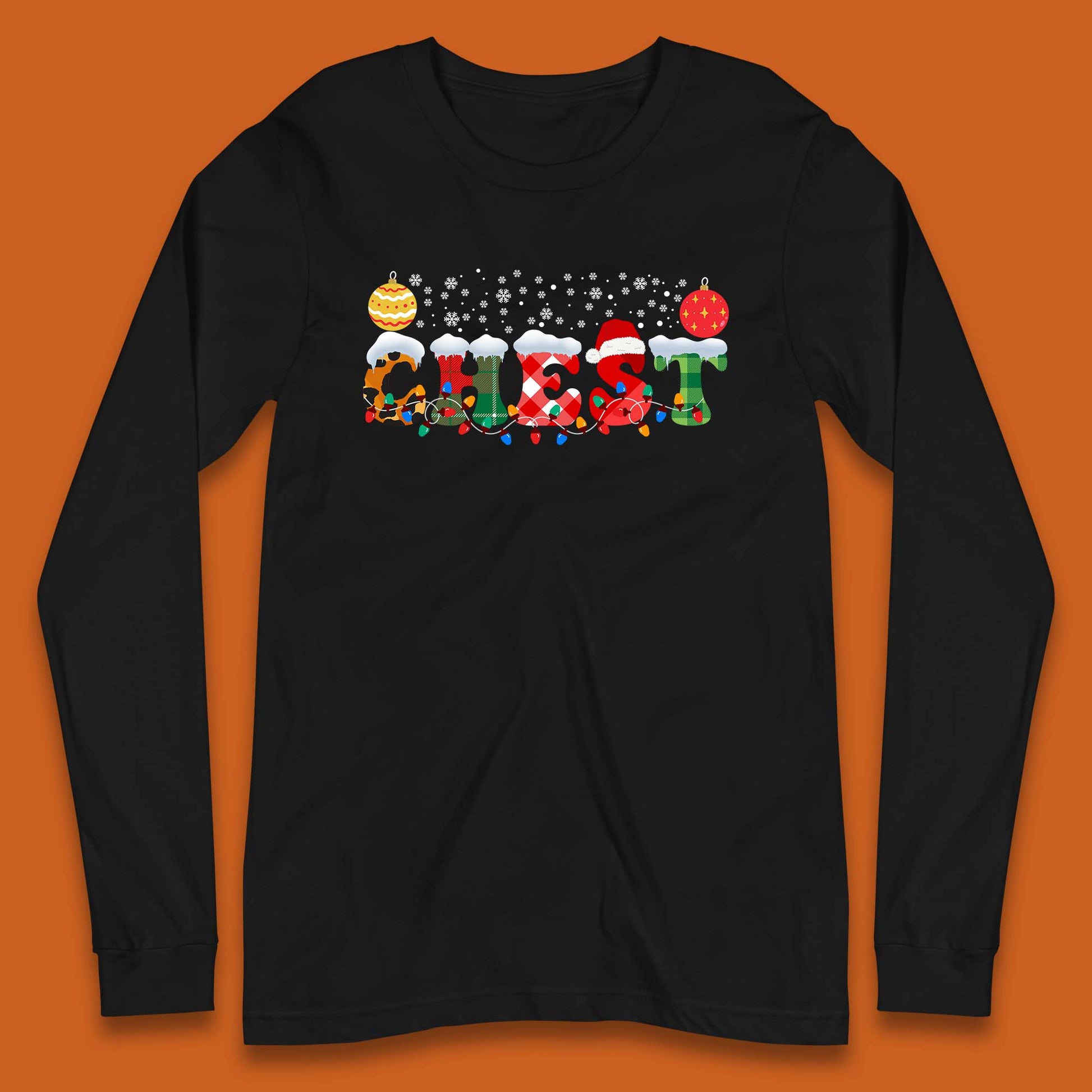 chest and nuts christmas snow winter t shirt