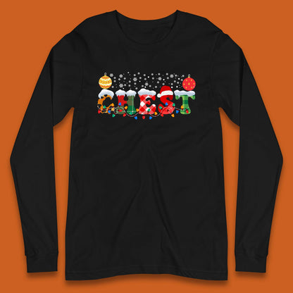 chest and nuts christmas snow winter t shirt