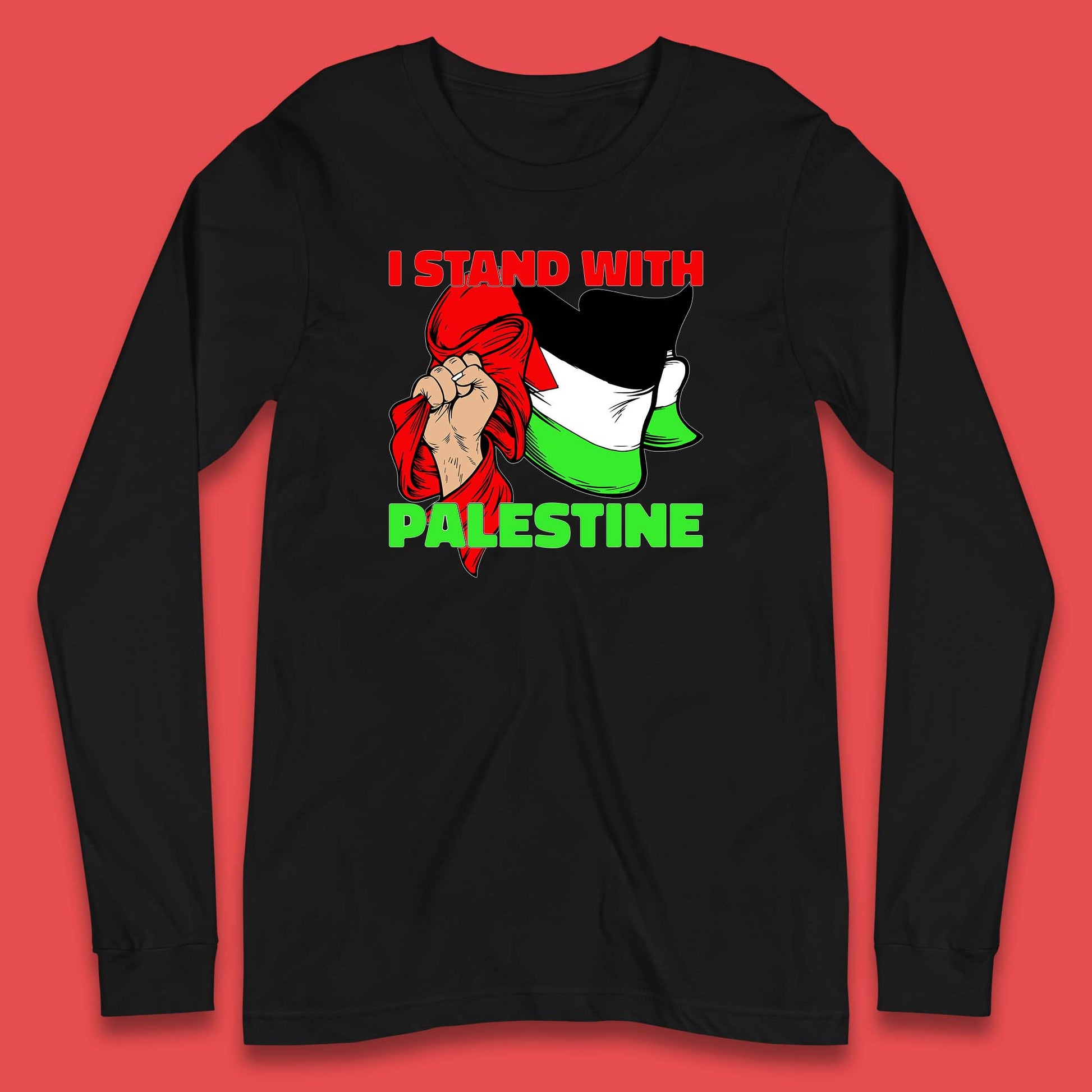 Mens Palestine Long Sleeve Top