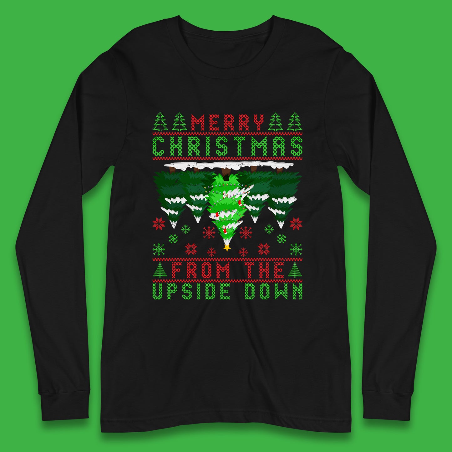 merry christmas from the upside down tree t shirt