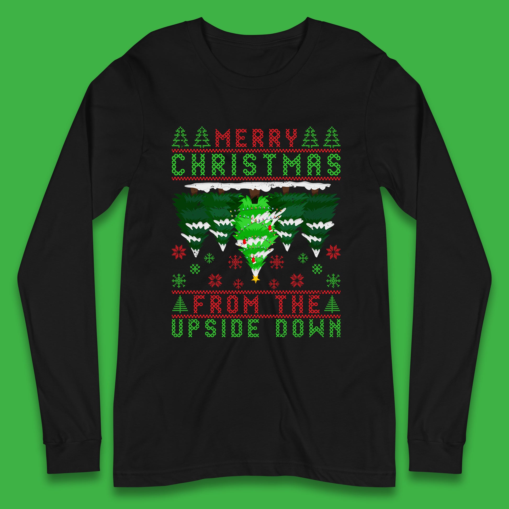 merry christmas from the upside down tree t shirt