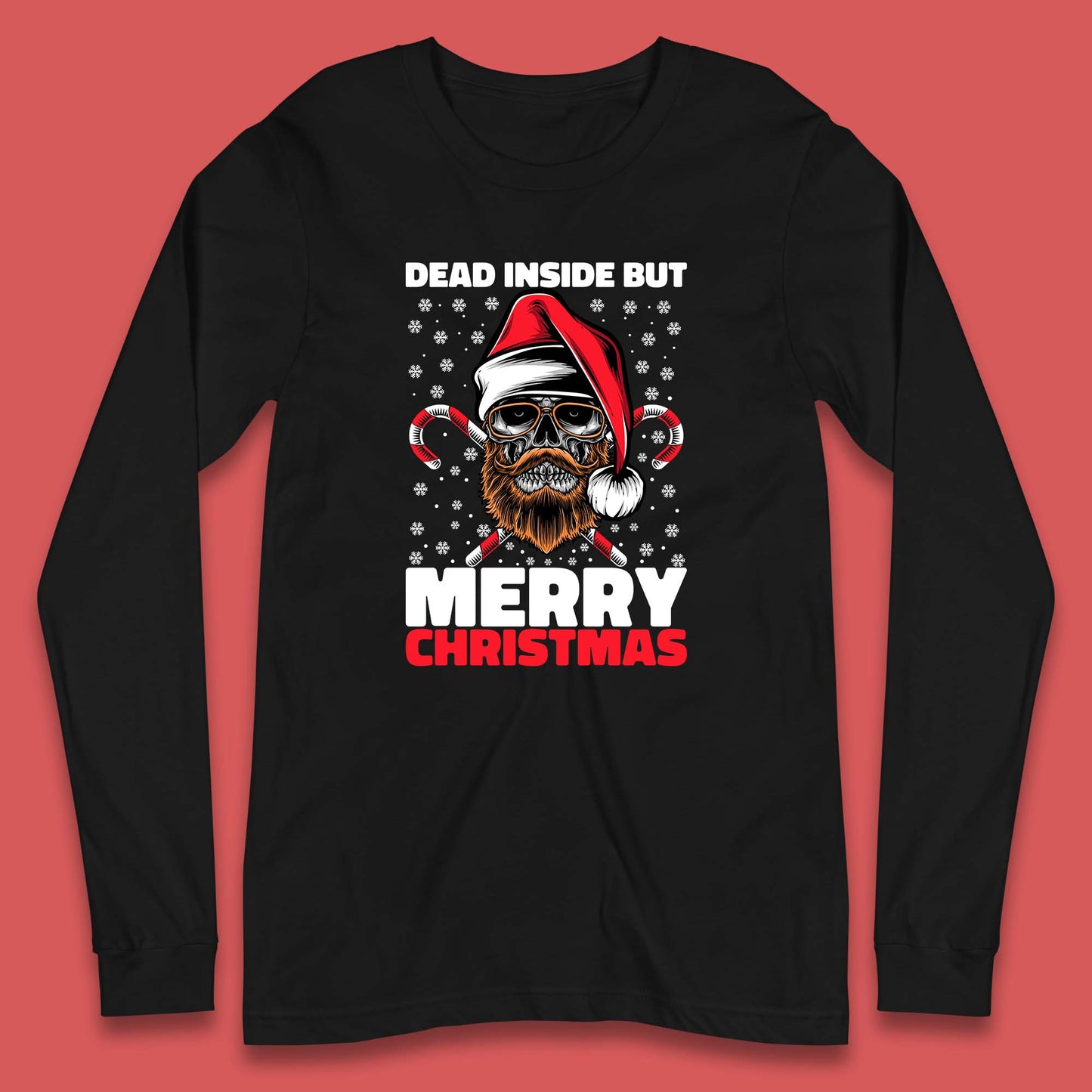 hipster skull christmas long sleeve t shirt