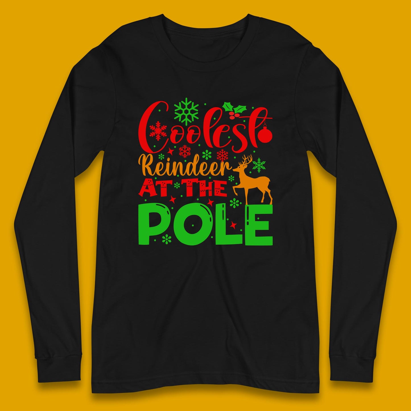 coolest reindeer long sleeve t shirt