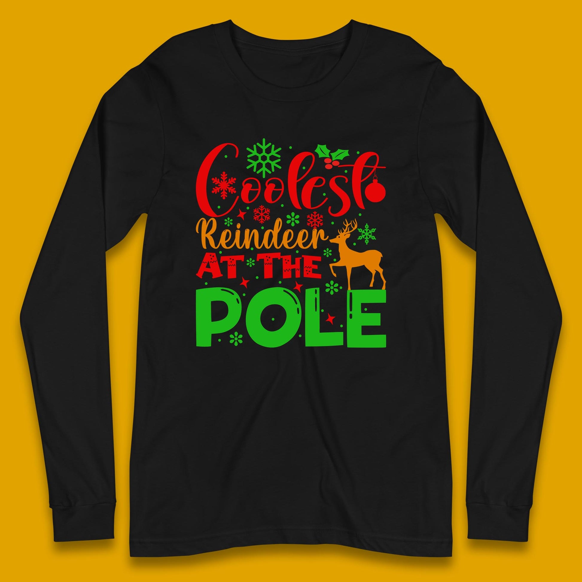 coolest reindeer long sleeve t shirt
