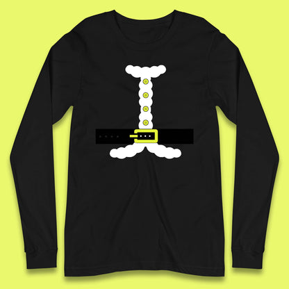 christmas santa claus costume long sleeves t shirt