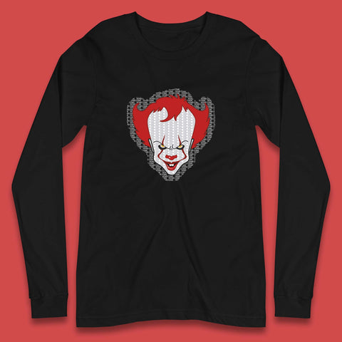 Come Home IT Pennywise Clown Halloween Clown Horror Movie Fictional Character Long Sleeve T Shirt