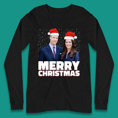Prince William & Kate Merry Christmas Long Sleeve T-Shirt