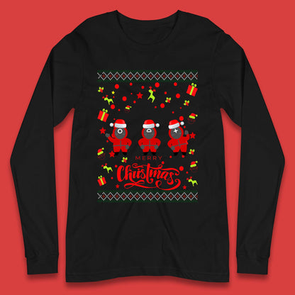 Squid Game Guards Christmas Long Sleeve T-Shirt