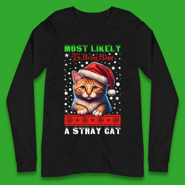 Stray Cat Christmas Long Sleeve T-Shirt