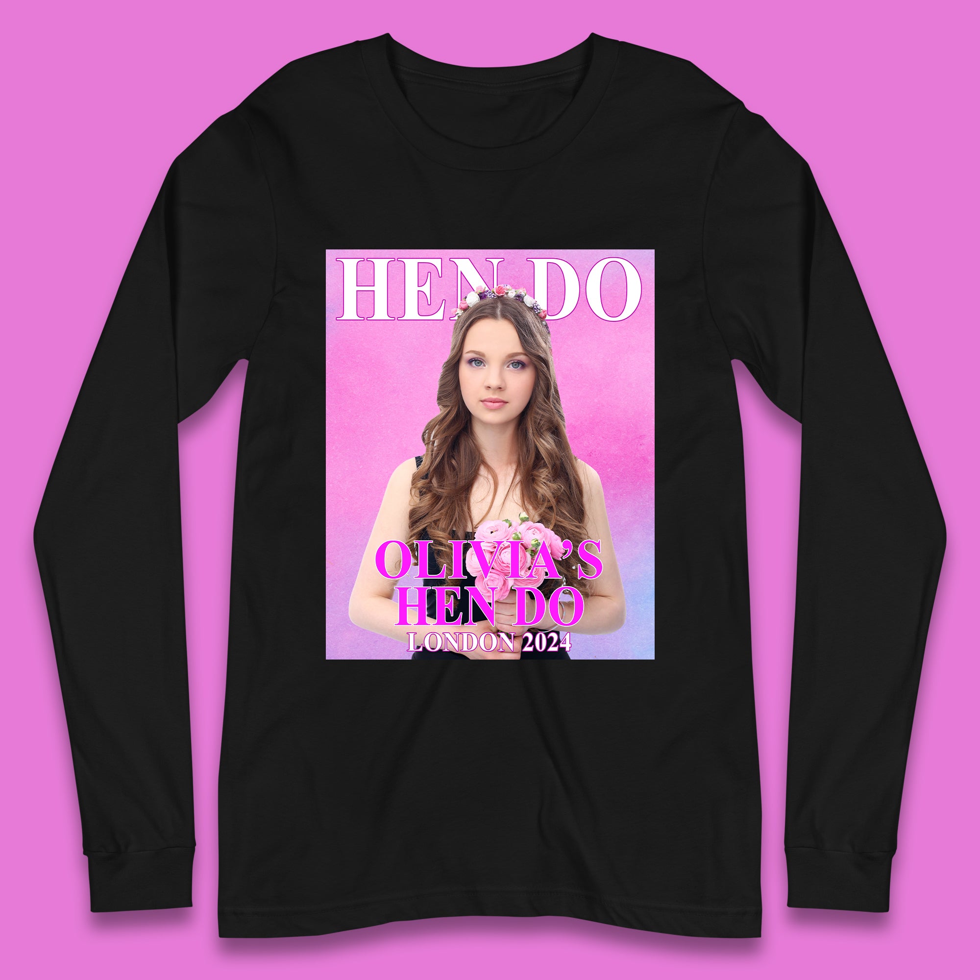 Personalised Hen Do 2024 Long Sleeve T-Shirt