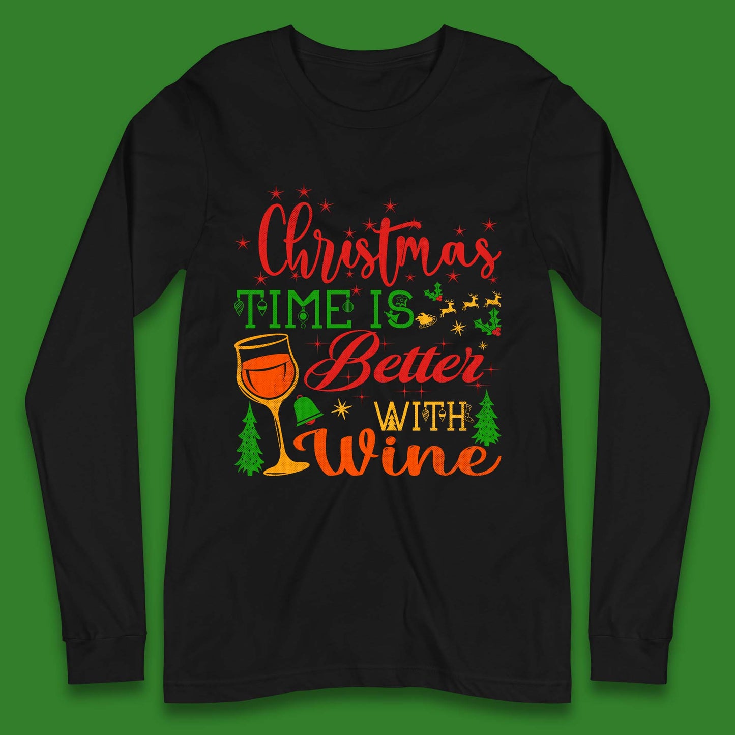 Christmas Wine Long Sleeve T-Shirt