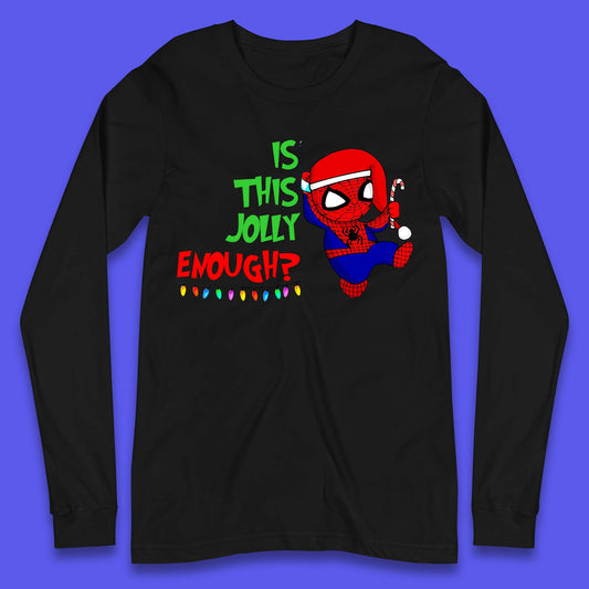 Jolly Enough Spiderman Christmas Long Sleeve T-Shirt