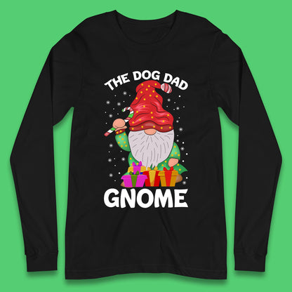 the dog dad gnome christmas long sleeve t shirt