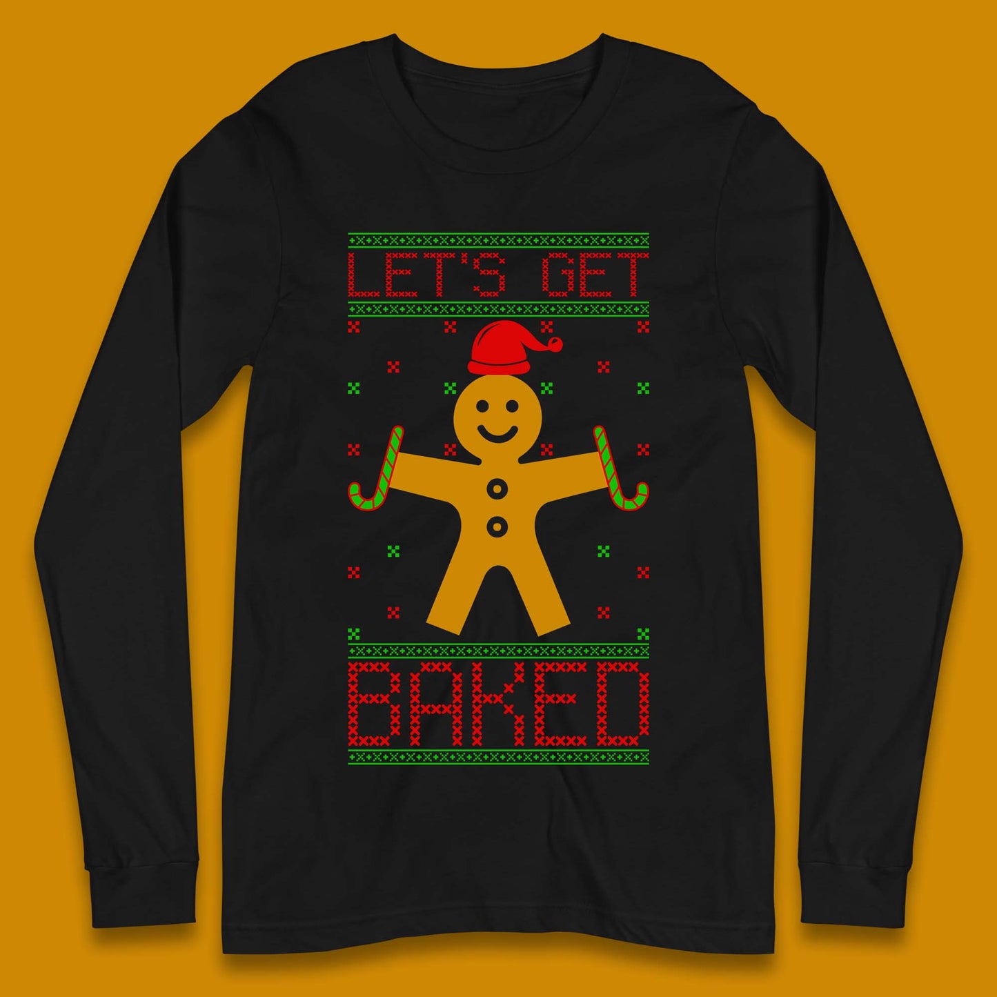 Gingerbread Christmas Long Sleeve T-Shirt