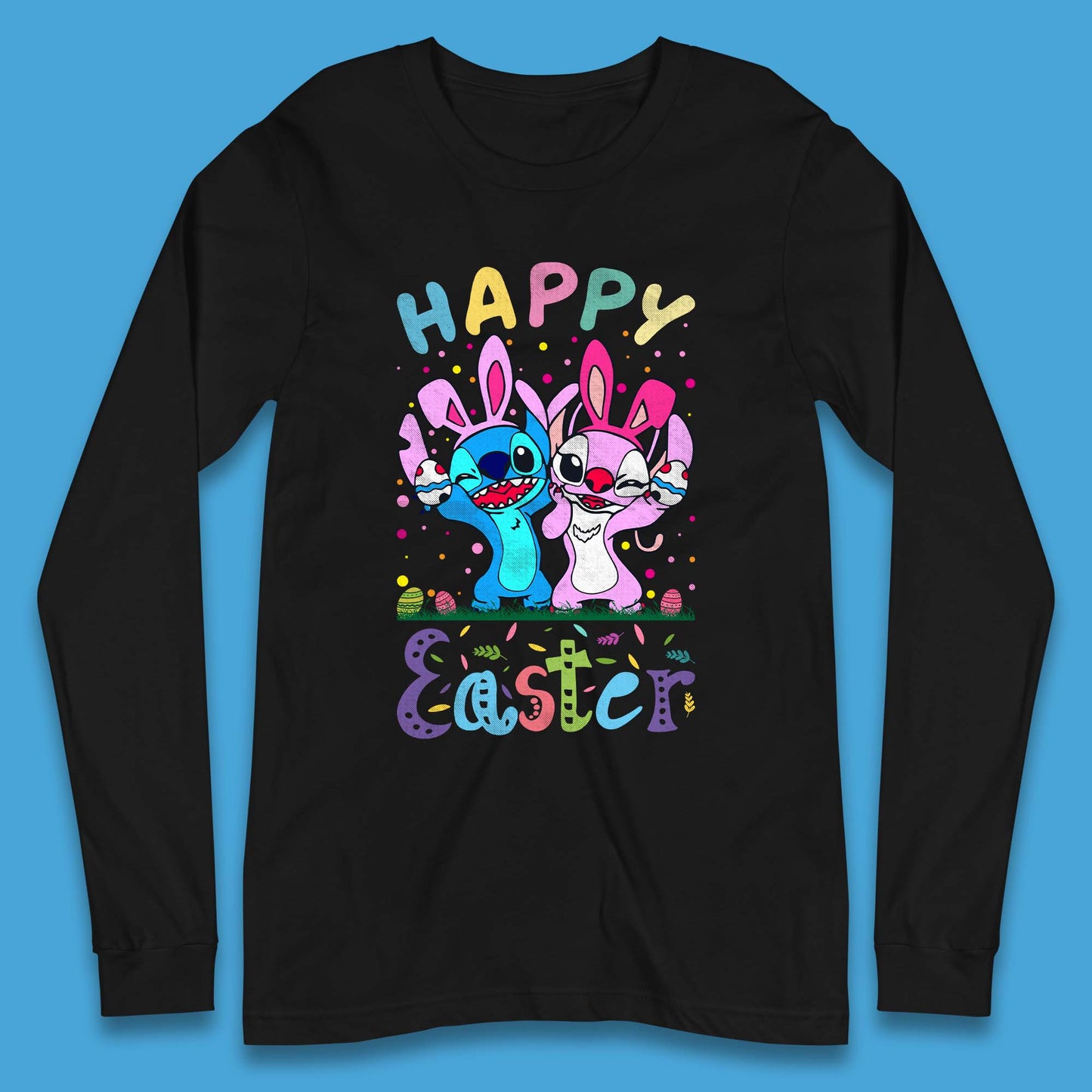 Happy Easter Stitch Long Sleeve T-Shirt