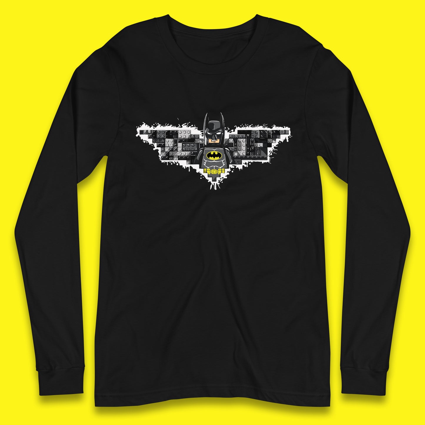 The Lego Batman Movie Superhero Building Bricks Block DC Comics Batman Master Builder Comic Book Character Long Sleeve T Shirt