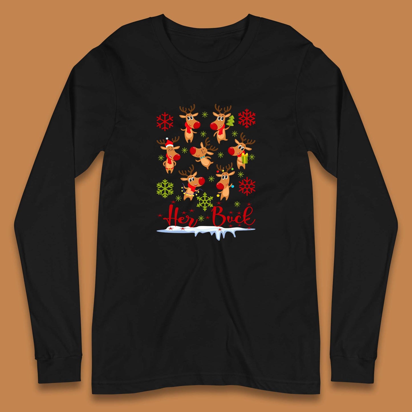 rudolph reindeers long sleeve t shirt