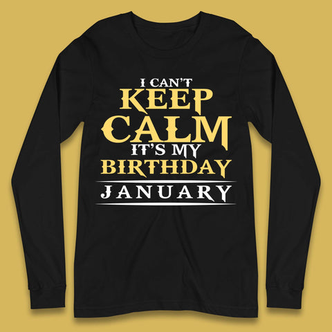 January Birth Party Long Sleeve T-Shirt