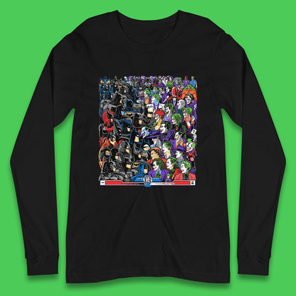 Bats VS Clowns DC Comics Batmans VS Joker Clowns Fighting Spoof Supervillain Comic Book Character Long Sleeve T Shirt