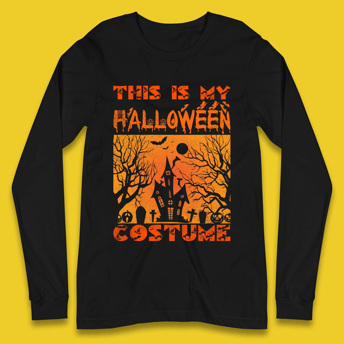 This Is My Halloween Costume Horror Scary Haunted House Spooky Season Long Sleeve T Shirt