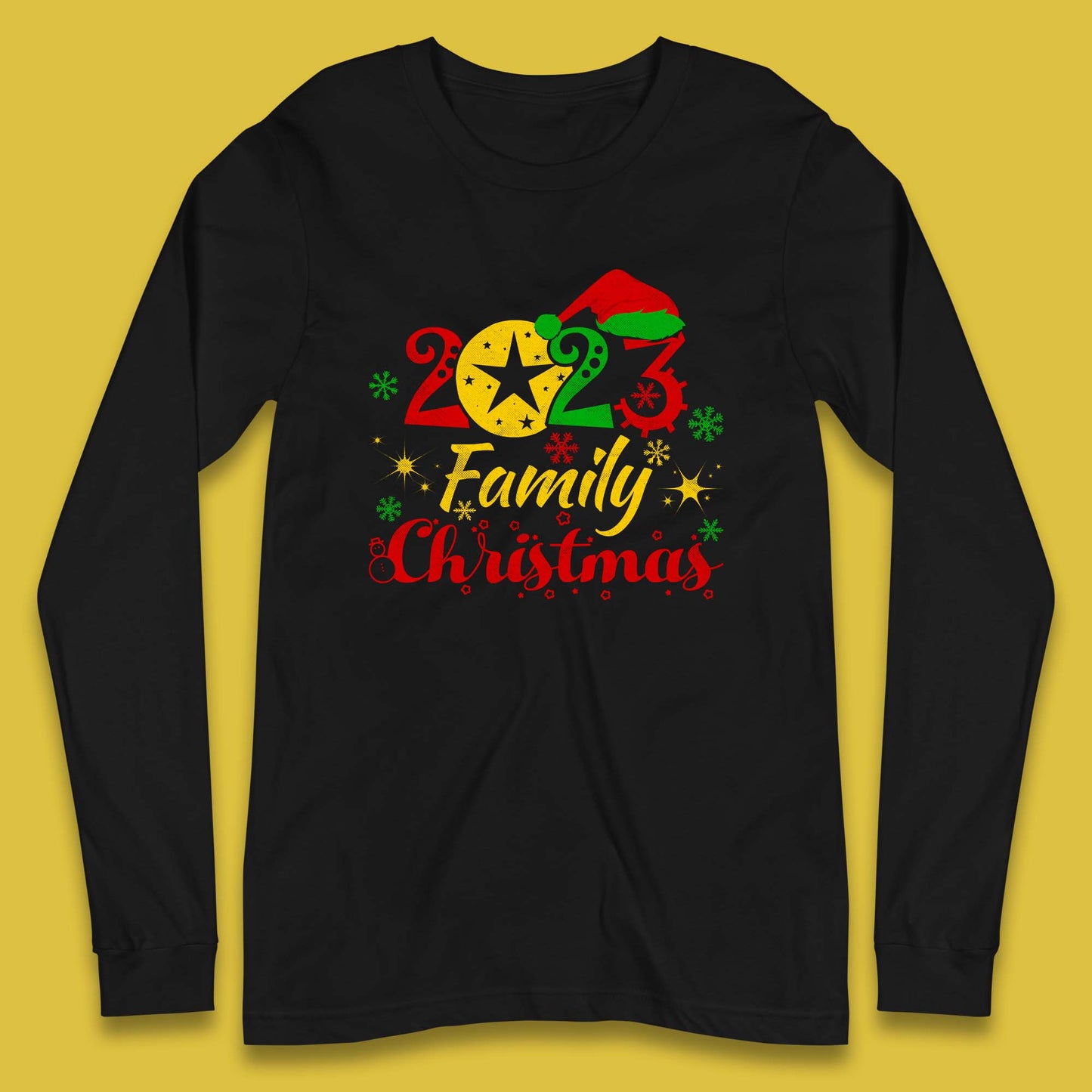 Family Christmas 2023 Christmas Matching Family Costume Xmas Long Sleeve T Shirt