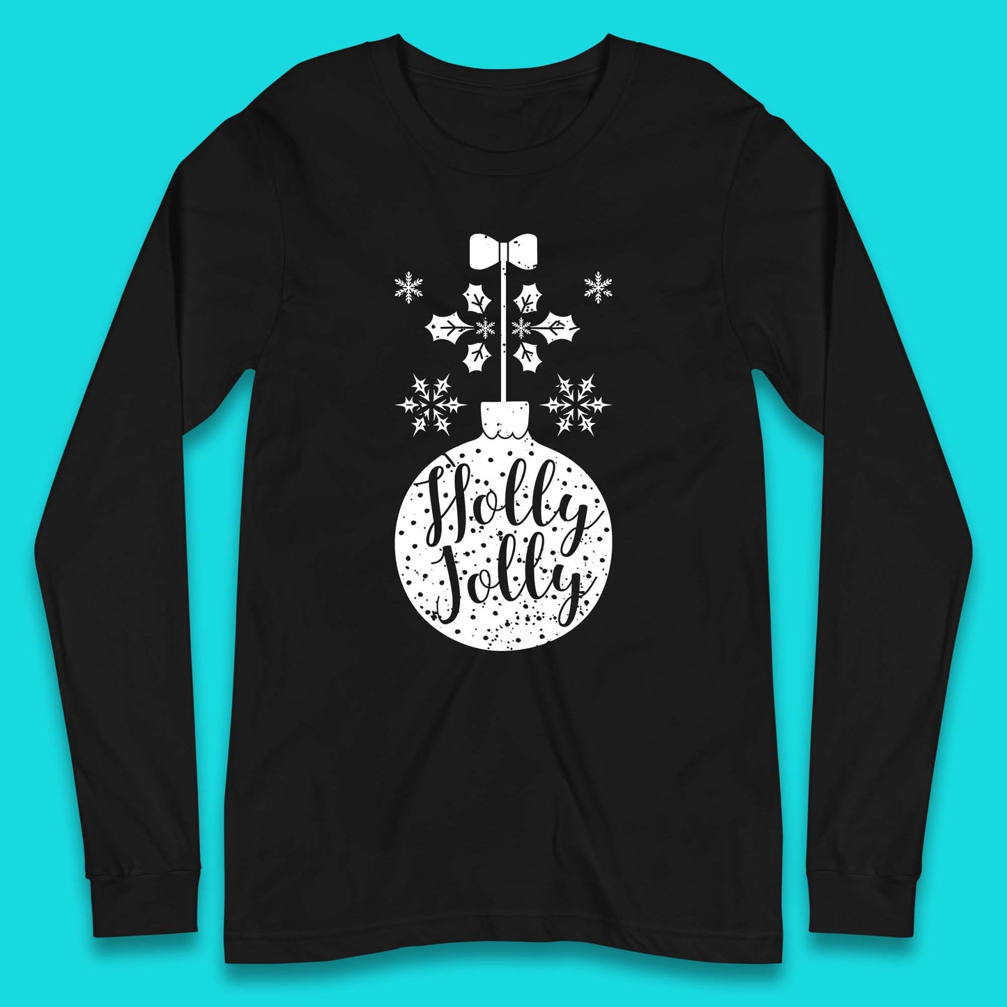 holly jolly christmas long sleeve t shirt