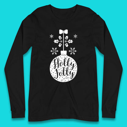 holly jolly christmas long sleeve t shirt
