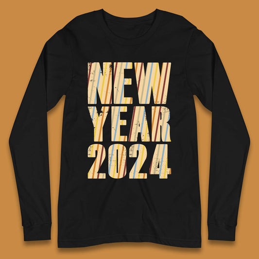 Retro Style New Year 2024 Long Sleeve T-Shirt