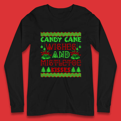 candy cane christmas long sleeve t shirt