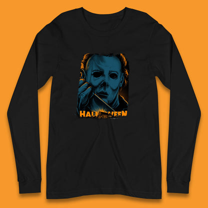 Halloween (1978) Poster Slasher Film Michael Myers Halloween Horror Thriller Movie Character Long Sleeve T Shirt