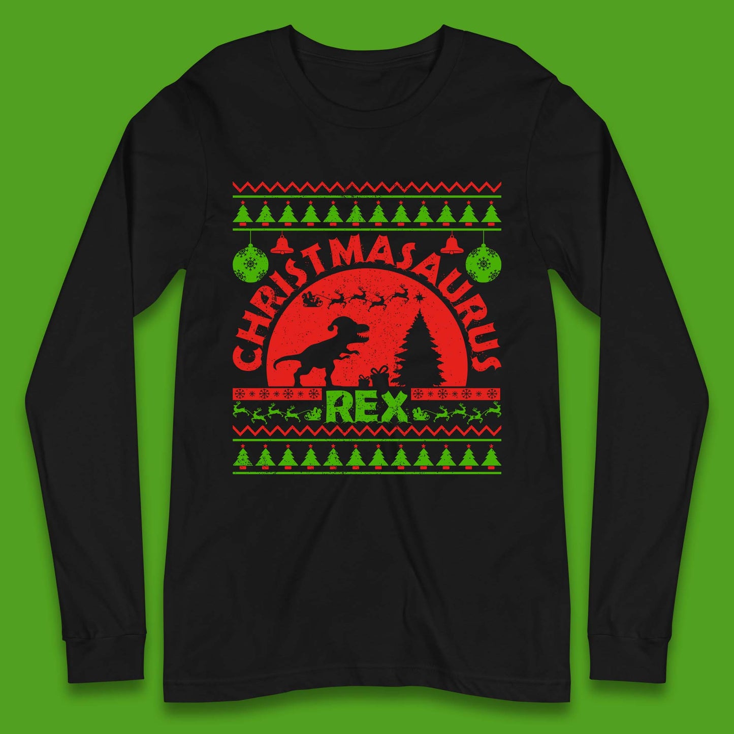 Christmasaurus Rex Long Sleeve T-Shirt