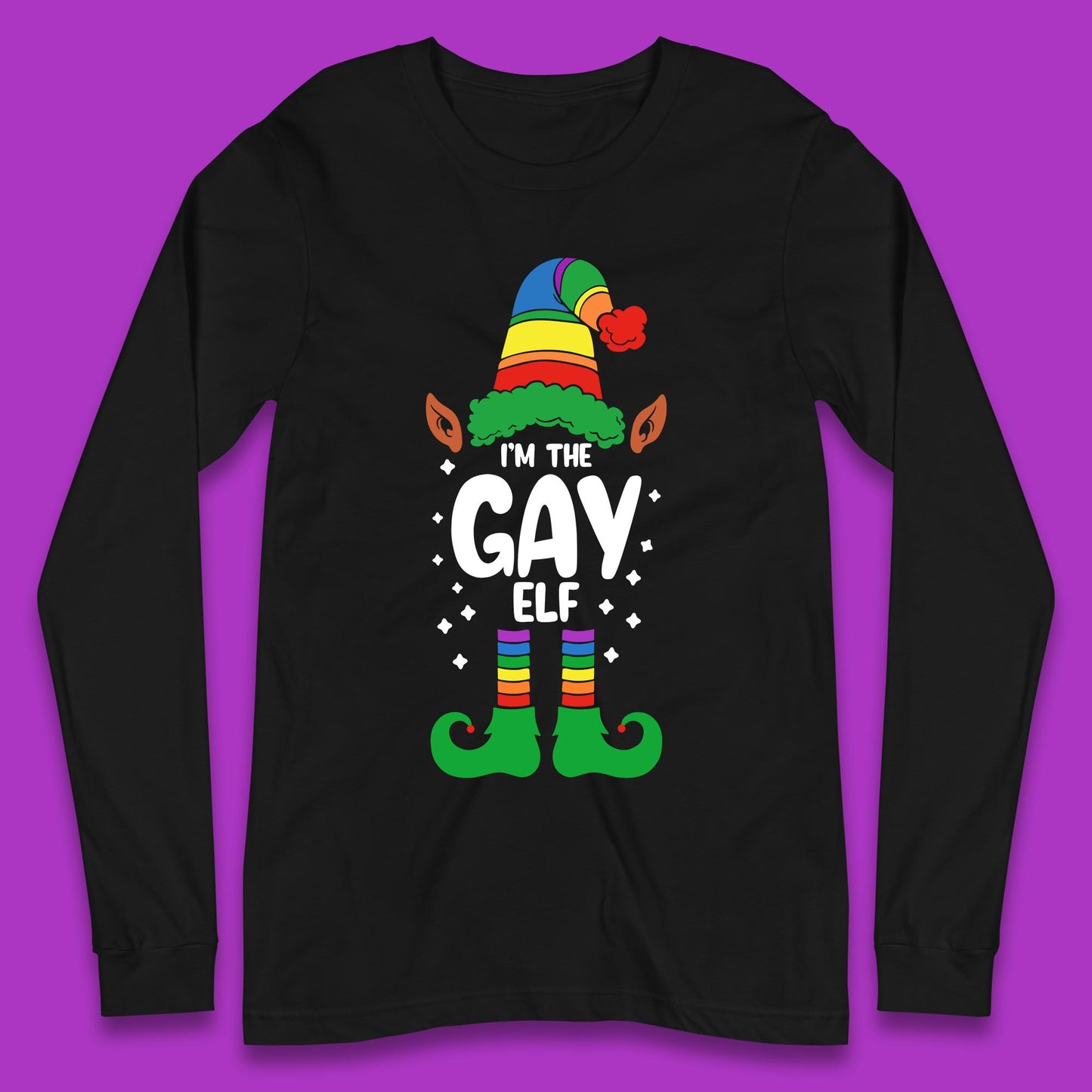 gay elf christmas long sleeve t shirt