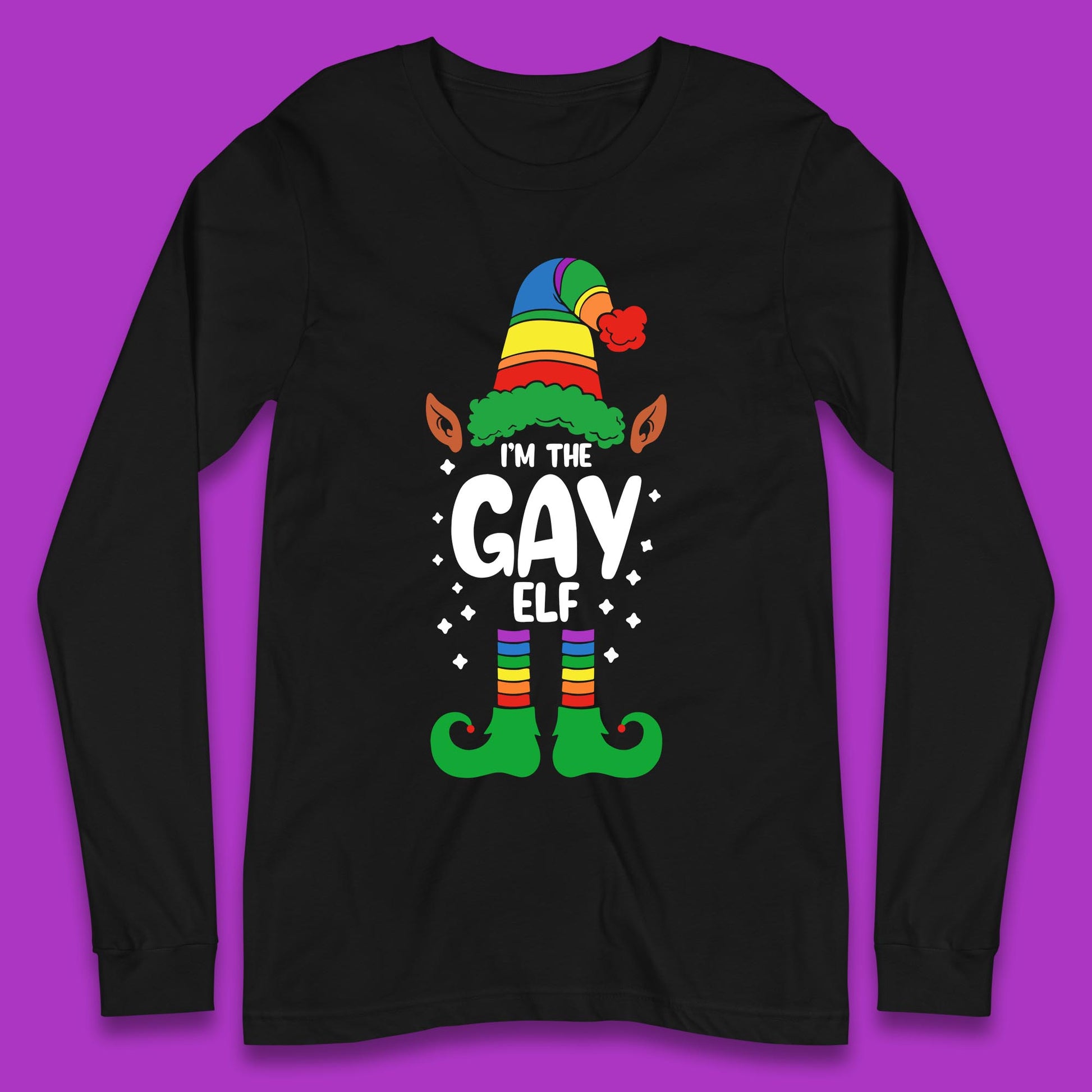 gay elf christmas long sleeve t shirt