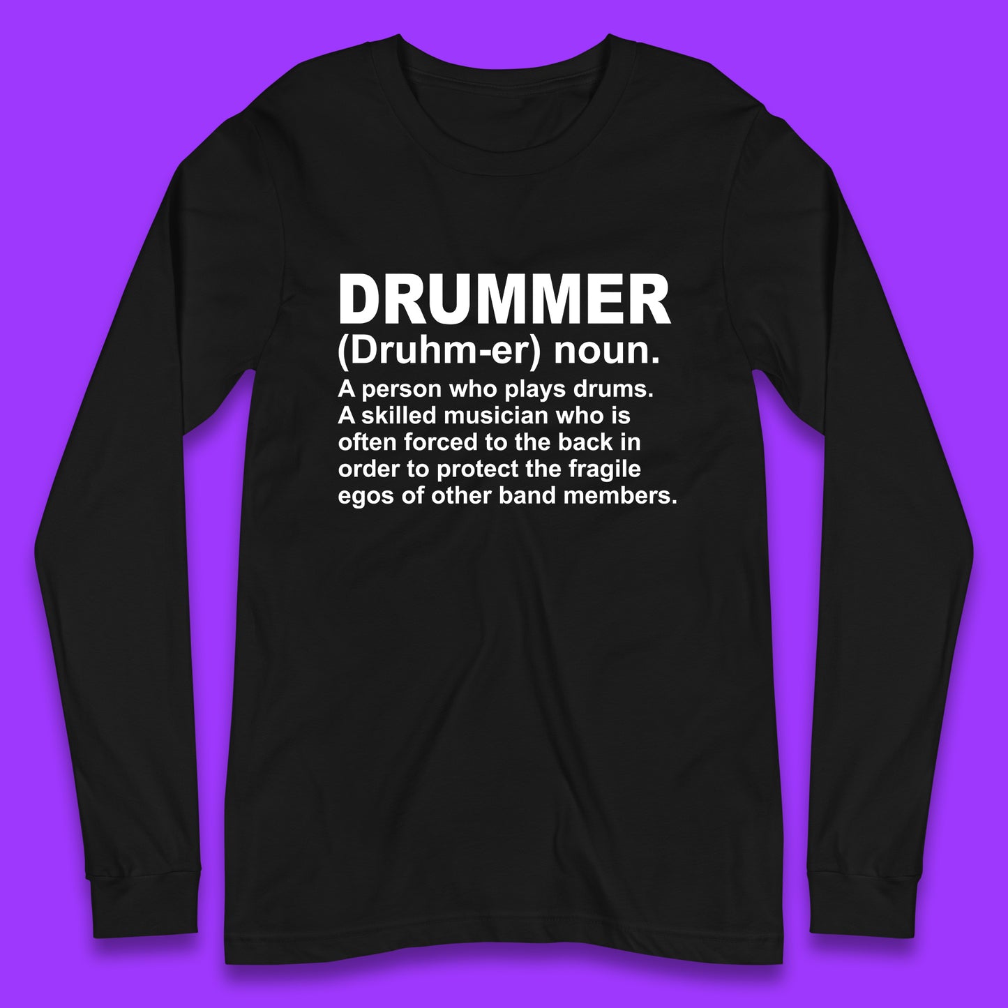 Drummer Long Sleeve T Shirt for Sale