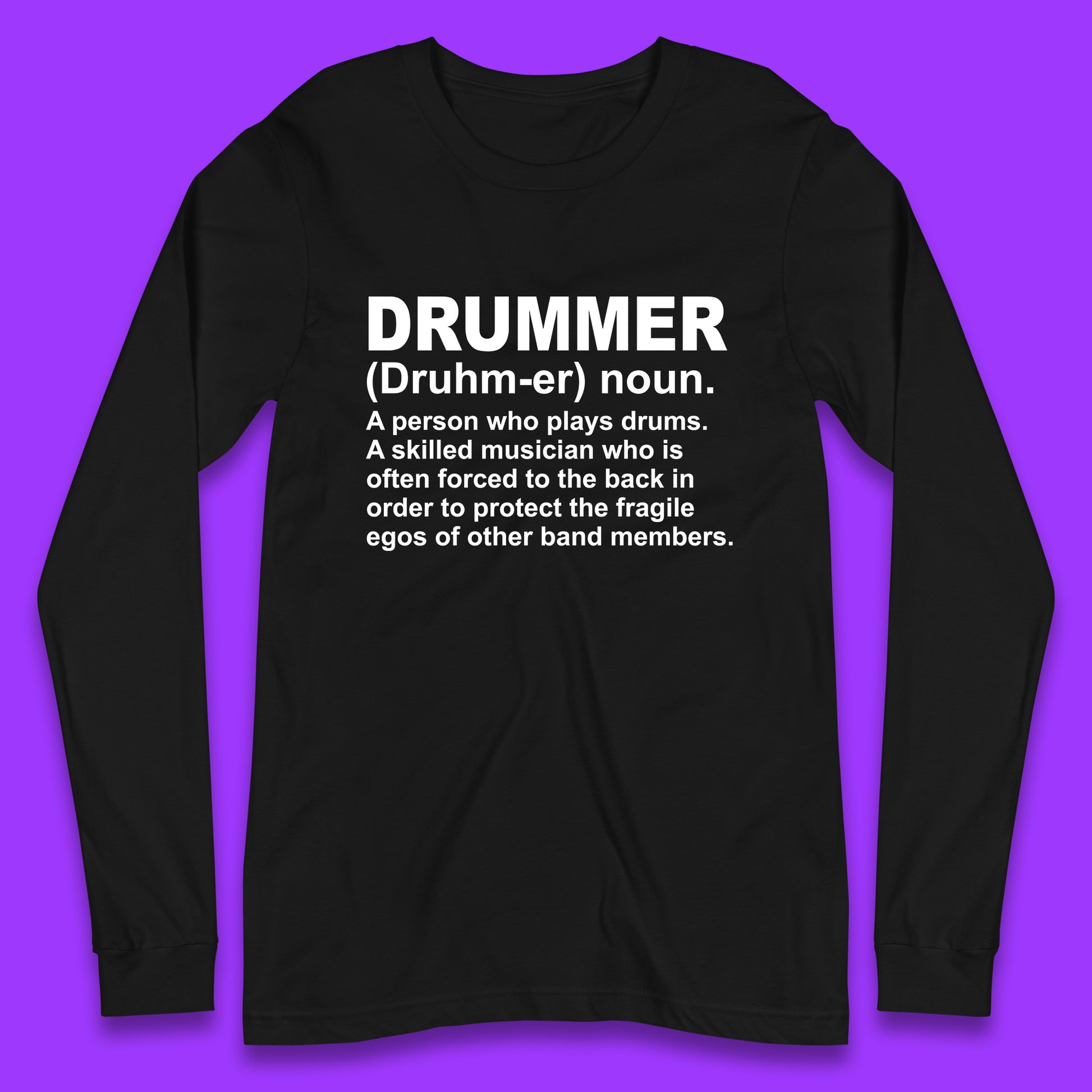 Drummer Long Sleeve T Shirt for Sale
