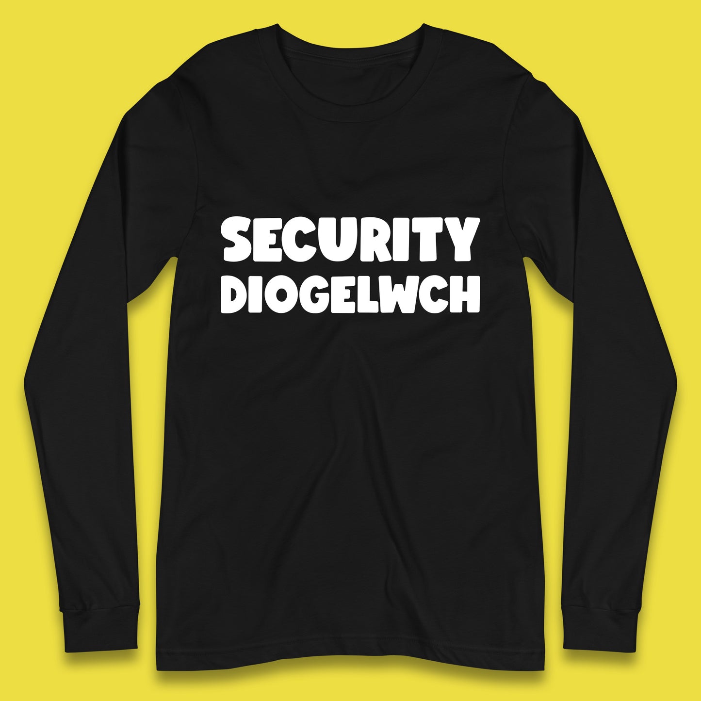 Security Diogelwch Security Services Diogelwch Cymru Workwear Guard Doorman Bodyguard Long Sleeve T Shirt