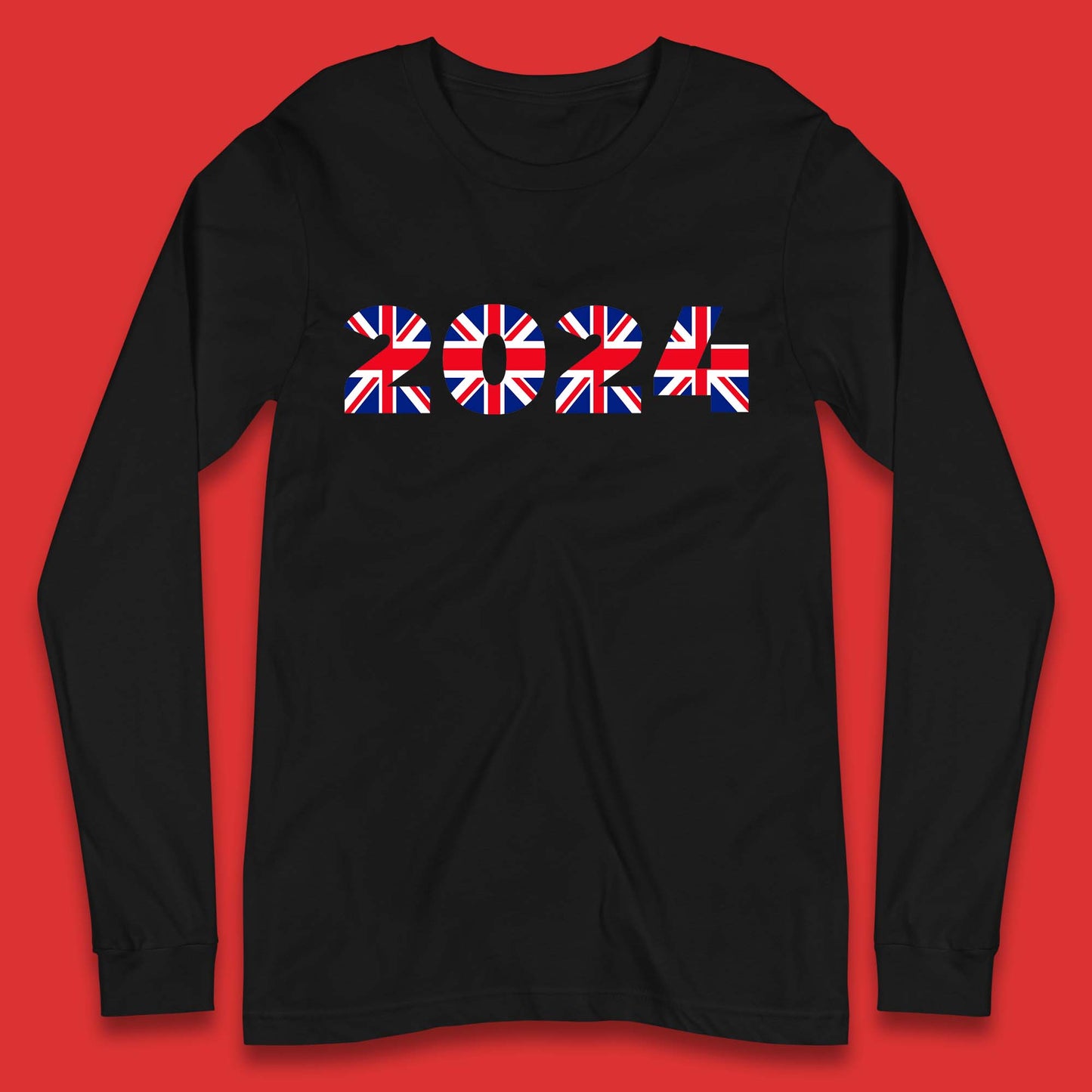New Year 2024 UK Flag Long Sleeve T-Shirt