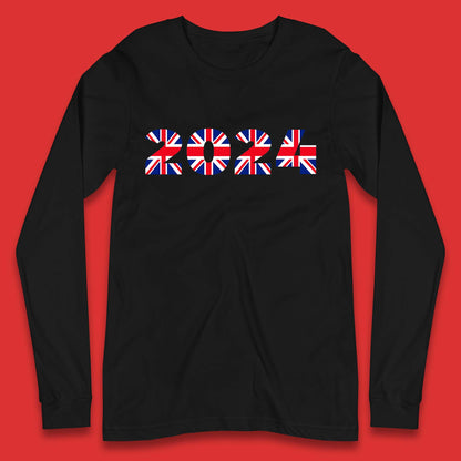 New Year 2024 UK Flag Long Sleeve T-Shirt