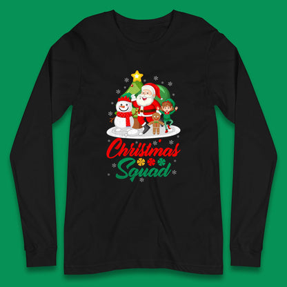 christmas squad santa claus snowman elf gingerbread t shirt