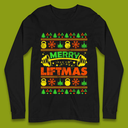 Merry Liftmas Christmas Long Sleeve T-Shirt
