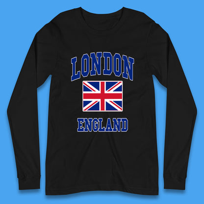 London England Flag Great Britain United Kingdom Uk Union Jack Souvenir British Flag Long Sleeve T Shirt