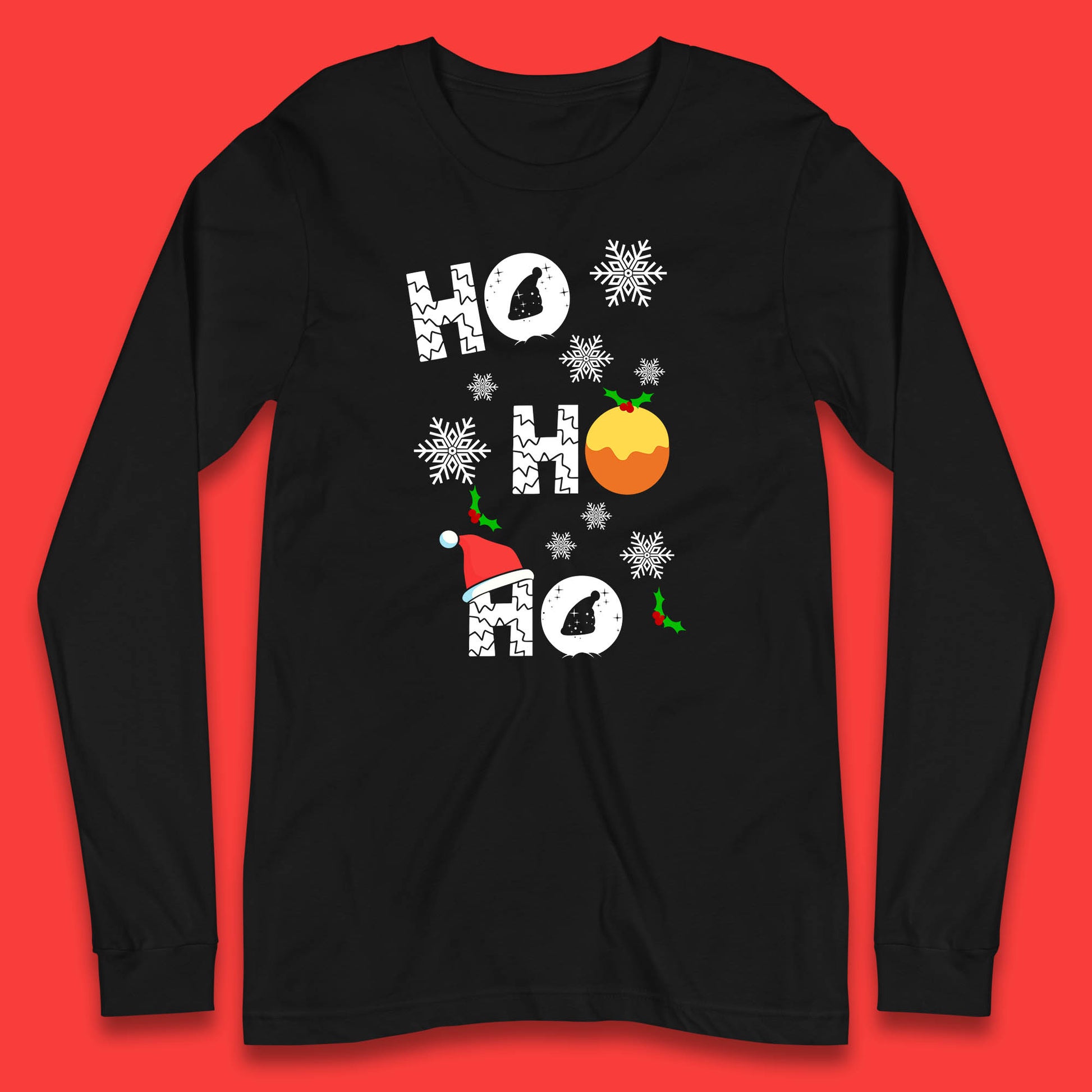 ho ho ho christmas santa hat shirt