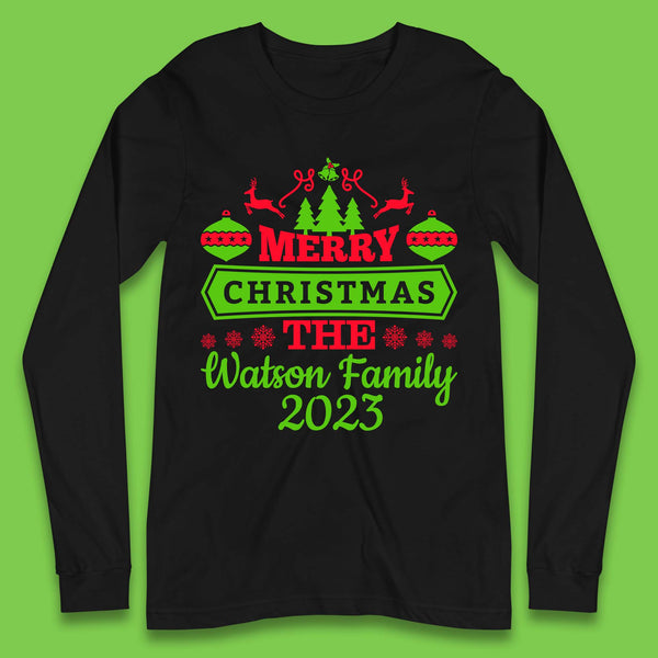 Personalised Family Christmas Long Sleeve T-Shirt
