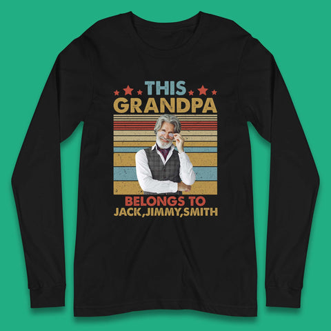 Personalised This Grandpa Belongs To Long Sleeve T-Shirt