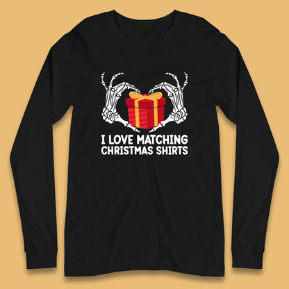 skeleton hands gift box christmas long sleeve t shirt