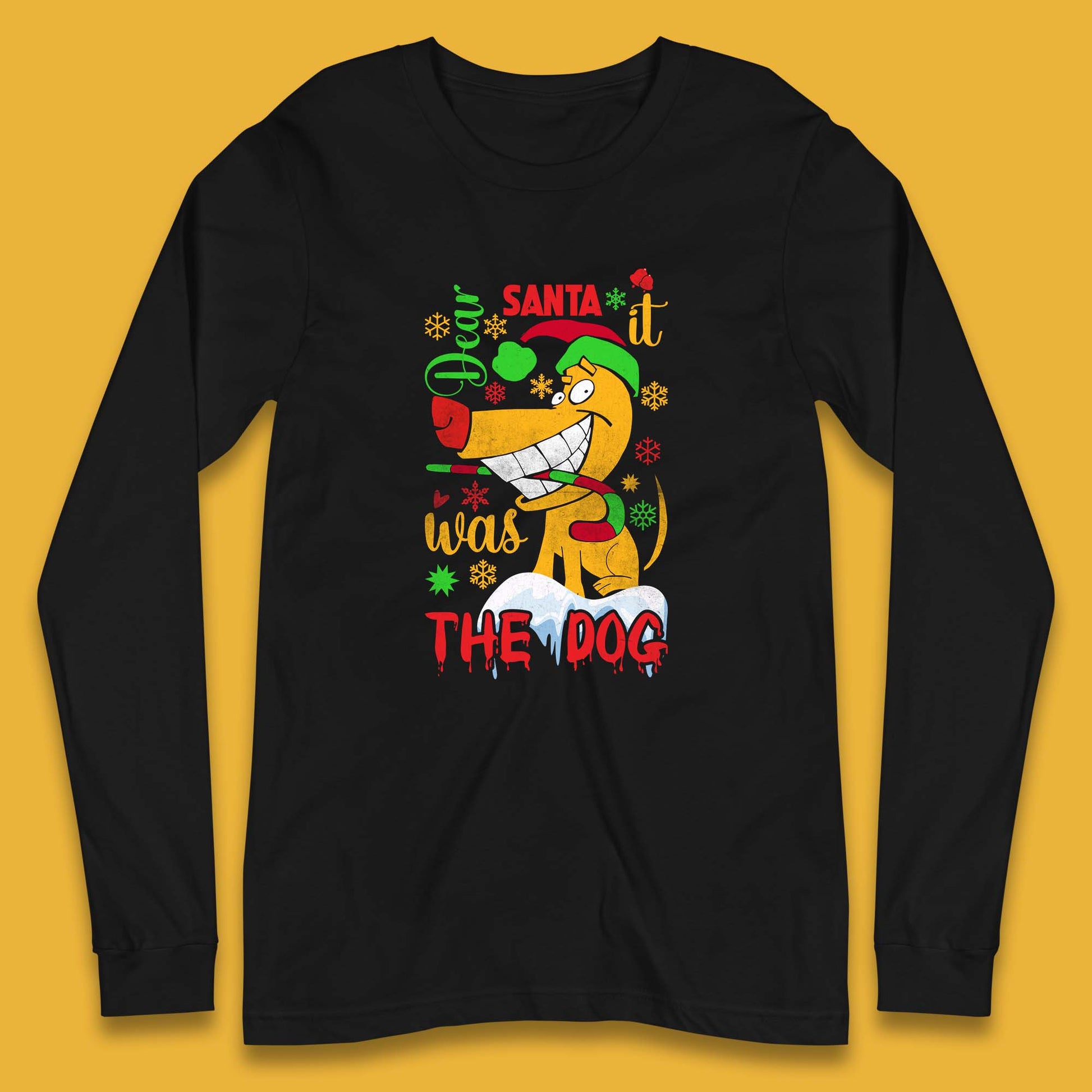 christmas dog long sleeve t shirt