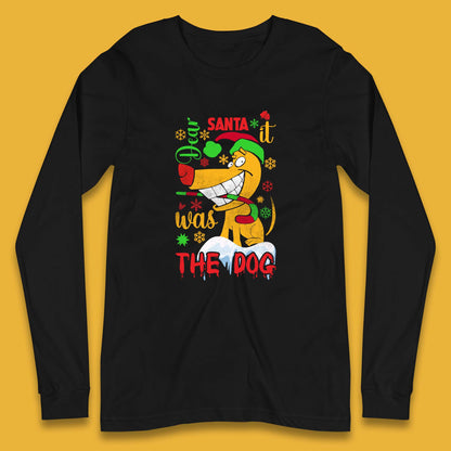 christmas dog long sleeve t shirt